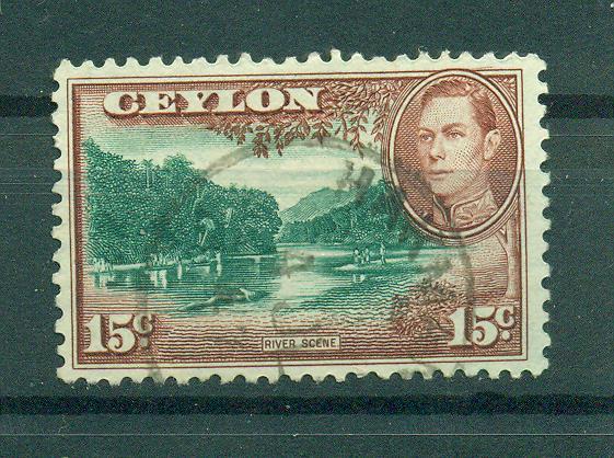 Ceylon sc# 282 used cat value $.25