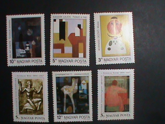 ​HUNGARY STAMP:1989 SC# 3209-12, 3249-50 MODERN ART PAINTING MNH TWO SETS