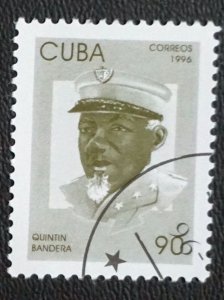 CUBA Sc# 3757  CUBAN PATRIOTS Quintin Bandera 90c  1996 used cto