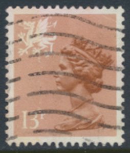 Wales  GB  Machin 13p SG W38  Used Type I SC# WMMH21  see details