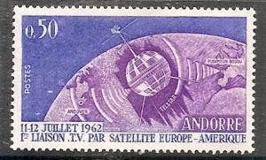 Andorra-French 154 MNH 1962 Telstar Satellite