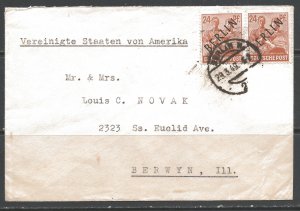 GERMANY TO USA 1949 BERLIN COVER [D5]