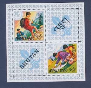 BHUTAN - Scott 139a  - MNH S/S - Boy Scouts - 1971