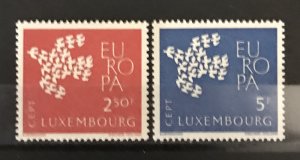 Luxembourg 1961 #382-3, MNH.