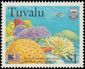 Tuvalu #776-779, Complete Set(4), 1998, Marine Life, Never Hinged