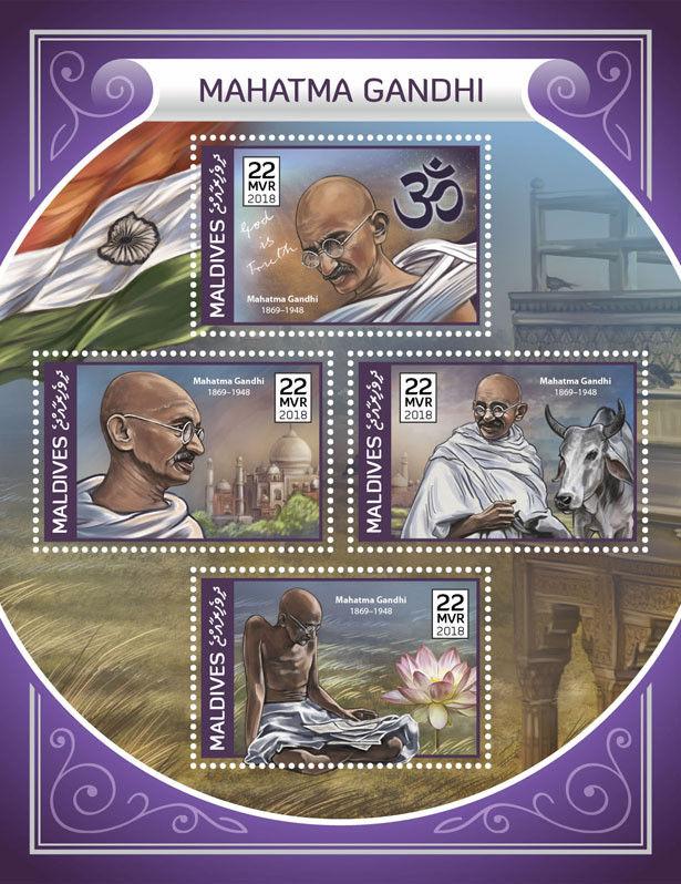 Z08 MLD18214a MALDIVES 2018 Mahatma Gandhi MNH ** Postfrisch