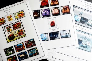 COLOR PRINTED NEW ZEALAND 2000-2004 STAMP ALBUM PAGES (88 illustrated pages)