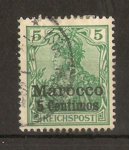 German PO's in Morocco 1903 5c on 5pf SG20 Fine Used