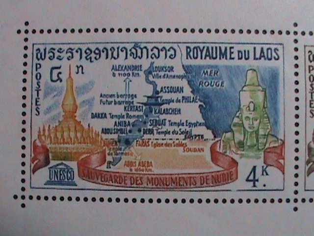 ​LAOS-1964 SC# 91a UNESCO- WORLD CAMPAIGN-SAVE HISTORIC MONUMENTS  MNH S/S