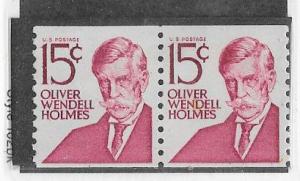 US#1305E $0.15 Oliver Wendal Holmes coil  Pair (MNH) CV $0.50