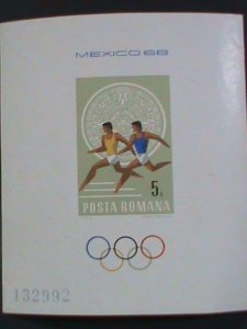 ​ROMANIA-1968 OLYMPIC GAMES-MEXICO'86 IMPERF S/S -MNH - WE SHIP TO WORLD WIDE