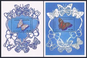 Grenada Gren 1097-1098,MNH.Mi Bl.176-177. Butterflies 1989.Giant hair-streak,