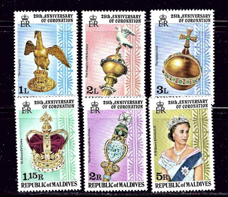 Maldive Is 743-48 MNH 1978 QEII Silver Jubilee