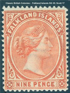 Falkland Islands Scott 17, SG 35 - LH