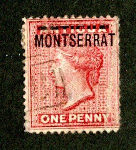 512 BCX Monserrat 1876 Scott # 1 used (Offers welcome)