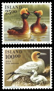 Iceland 1991 Birds Scott #721-722 Mint Never Hinged