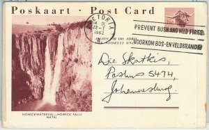 64673 - SOUTH AFRICA - POSTAL HISTORY: POSTAL STATIONERY CARD - WATERFALLS 1962