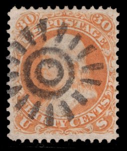 MOMEN: US STAMPS #71 COG WHEEL CANCEL USED VF/XF PF CERT LOT #83442