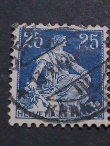 ​SWITZERLAND-1907- SC#133 115 YEARS OLD- HELVETIA USED- WE SHIP TO WORLD WIDE