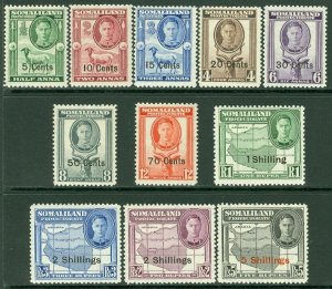 EDW1949SELL : SOMALILAND 1951 Scott #116-26 Complete. VF, Mint OG LH. Cat $54.00