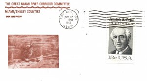 US EVENT CACHET COVER DELIVERY BY RIVER MAIL PORT TIPP CITY OHIO 1976 TYPE I