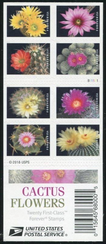 USA 5350-5359 Cactus Flowers 2018 Booklet 20 Forever Stamps Authentic Genuine