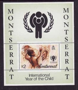 Montserrat-Sc#405a-unused NH sheet-Year of the Child-1979-