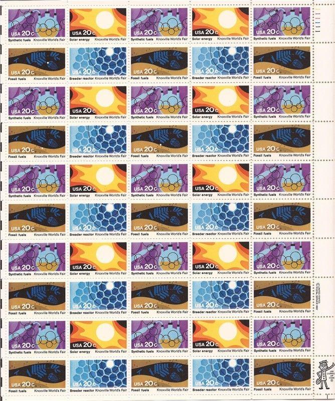 US Stamp - 1982 Knoxville World’s Fair - 50 Stamp Sheet #2006-9