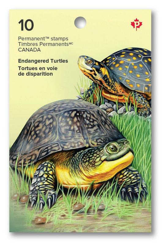 New! _ TURTLE = ENDANGERED species = Booklet of 10 stamps MNH-VF Canada 2019