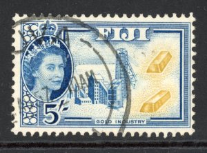 Fiji 160 U 1954 5sh deep ultra & yellow