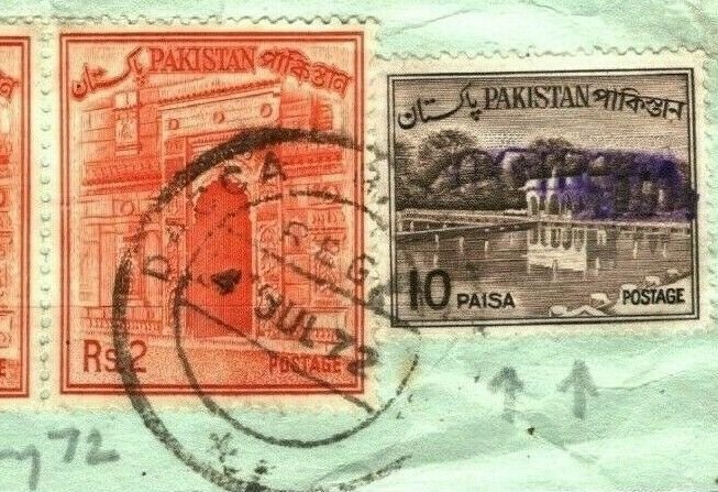 PAKISTAN BANGLADESH OVERPRINTS Piece *4 July 1972* Used {samwells-covers}SS142