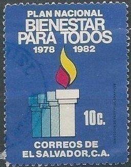 El Salvador 907 (used) 10c Social Security 5-year plan