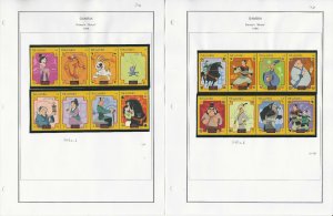 Gambia Stamp Collection on 23 Steiner Pages, 1998-2000 MNH Disney Pope, JFZ