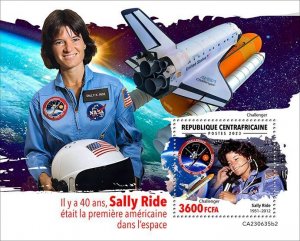 C A R - 2023 - Sally Ride, US Woman Astronaut -Perf Souv Sheet-Mint Never Hinged