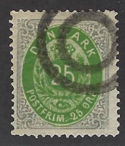 Denmark SC#32 Used F-VF SCV$40.00...Worth a Close Look!