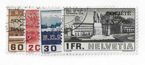 Switzerland Sc #2057-2060  set of 4 'Société des Nations'  overpr...