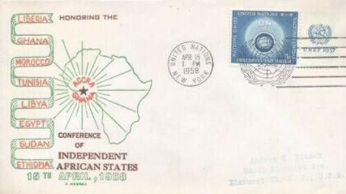 UN CONFERENCE OF AFRICAN STATES 1958 - C. George cachet