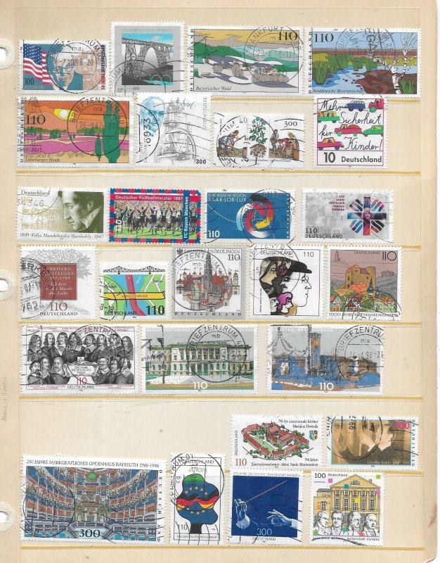 Germany Small Group of 87 Different from Years 1994-2000 Used C.V. $105.00