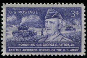 1026 US 3c Gen George S Patton, MNH cv $.20