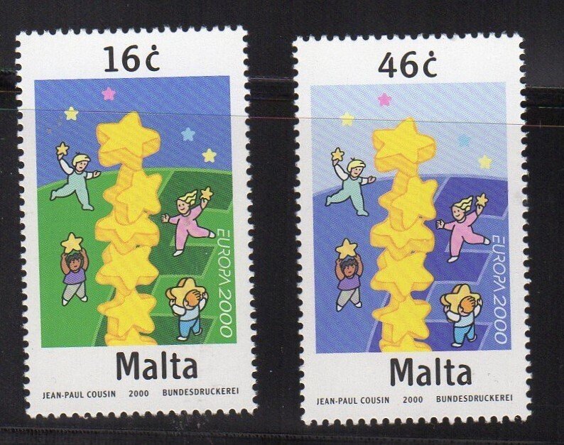 Malta Scott 1011-1012 MNH 2000 Europa, Tower of Stars