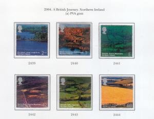 2003 BRITISH JOURNEY N.IRELAND SG2439-SG2444 FULL SET UMM/MNH BELOW FACE