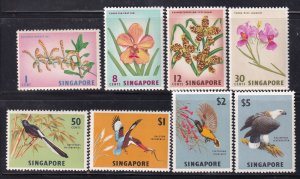 Singapore 1962 Sc 62-9 Flower and Bird Definitives MLH