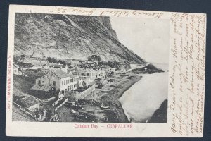 1904 Gibraltar Paquebot RPPC Postcard Cover To Buffalo NY Usa Catalan Bay