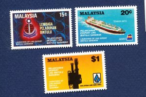 26 - MALAYSIA - Scott 254-256  - MNH- oil topic, natural gas -1983