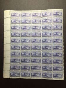 US, 991, SUPREME COURT BUILDING, FULL SHEET, MINT NH, 1950'S COLLECTION