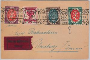 56154 -   GERMANY -  POSTAL HISTORY: Michel 107 / 110 on COVER 1920
