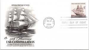 FDC 2004 SC #3869 USS Constellation 150th Anniv - Baltimore MD - Single - J3195