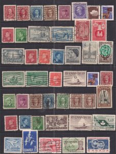 Canada Selection of 46 used stamps ( K875 )