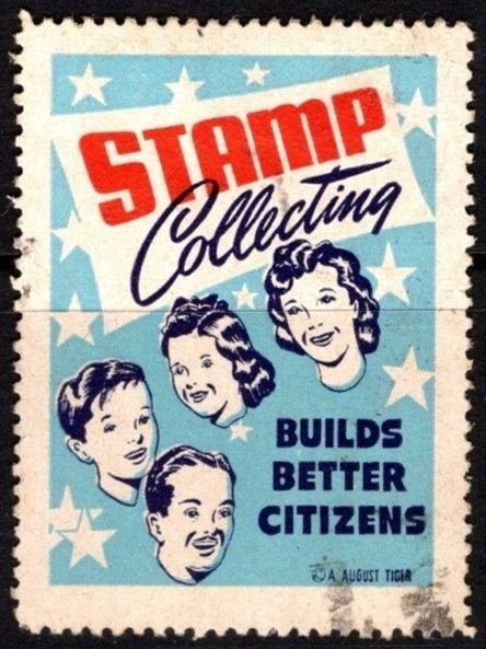 Vintage US Poster Stamp Collecting Builds Better Citizens