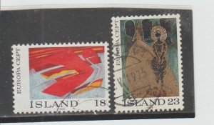 Iceland  Scott#  478-479  Used  (1975 Europa)